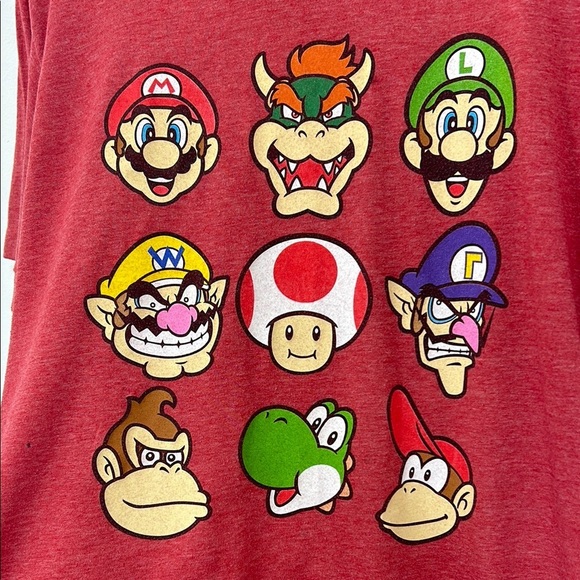 Nintendo Super Mario Graphic T-Shirt Mario Luigi Mushroom Video Games Yoshi Play - Picture 2 of 6